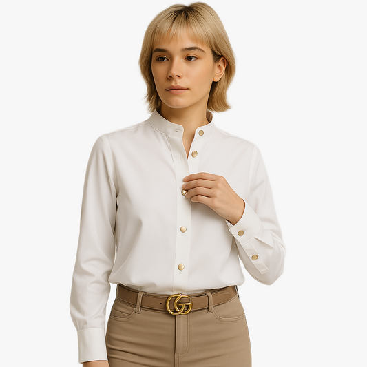 Elegancka casualowa koszula damska zapinana na guziki