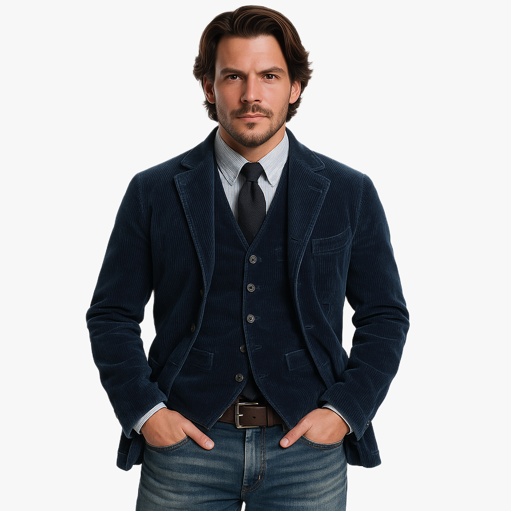 Marynarka męska slim fit w stylu vintage