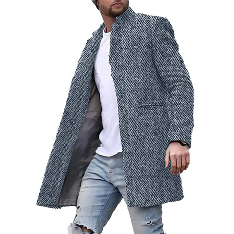 Tyvonn | Stylowy męski płaszcz w jodełkę na każdą okazję
